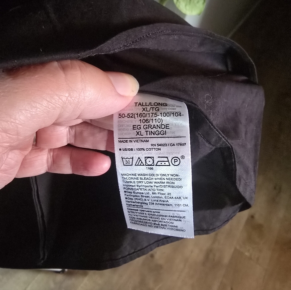 Banana Republic Black Ruffle Shirt Size XL Tall - Picture 5 of 7